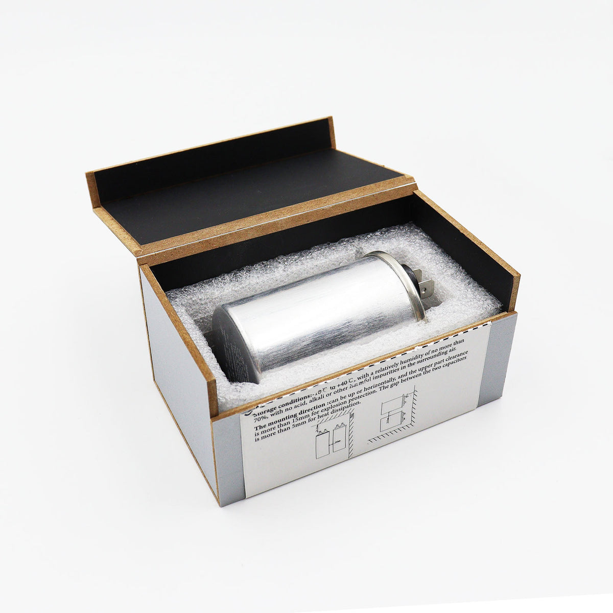 CBB65 5uF±5% Capacitor, 450V AC 50/60HZ, Round Run Start Capacitor for AC Unit Fan Motor Start or Pool Pump or Air Condenser Straight Cool