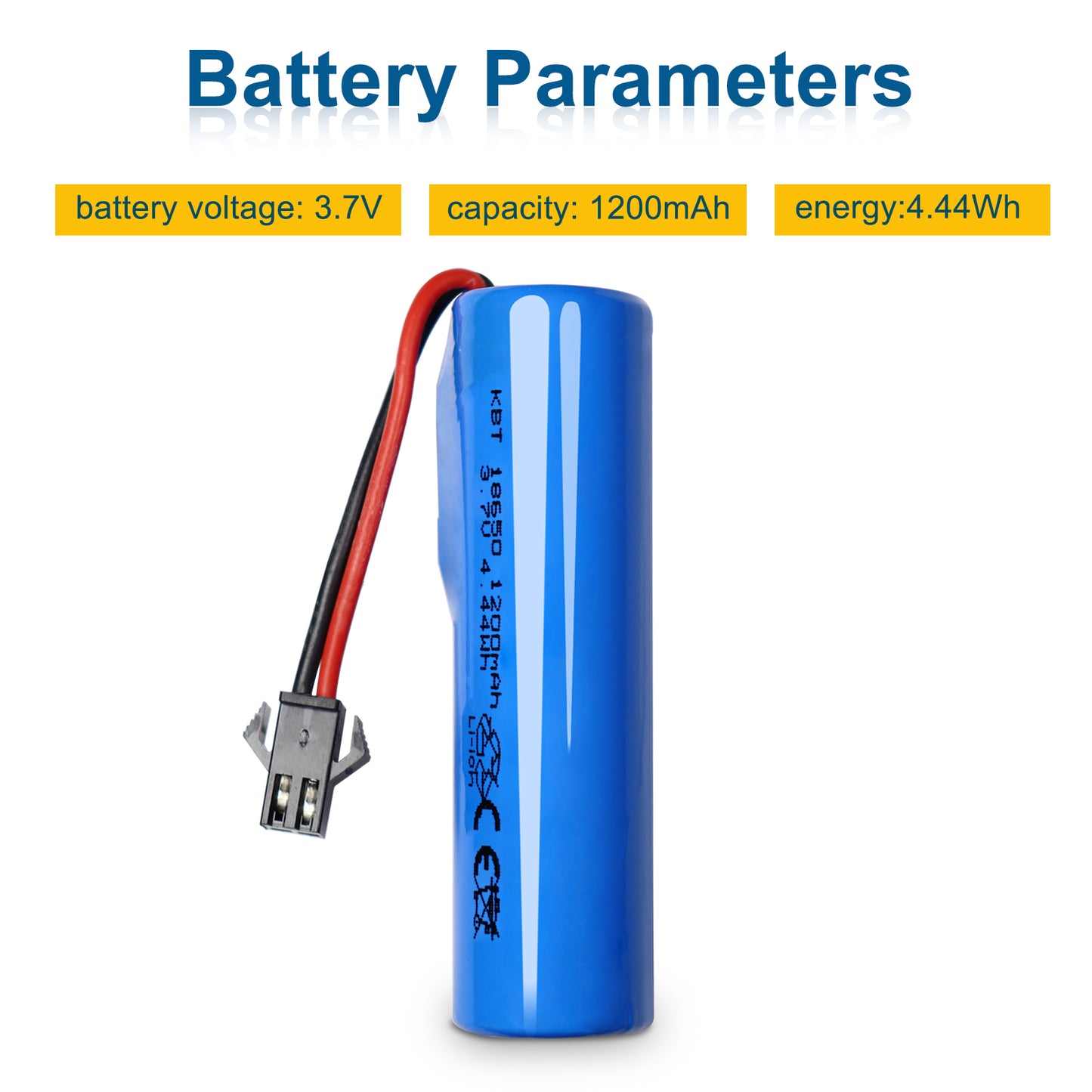 KBT RC Car Lithium Battery: 3.7V 1200mAh Rechargeable Li-ion Battery with SM -2P Plug & Charging Cable for RC Cars -2 Pack