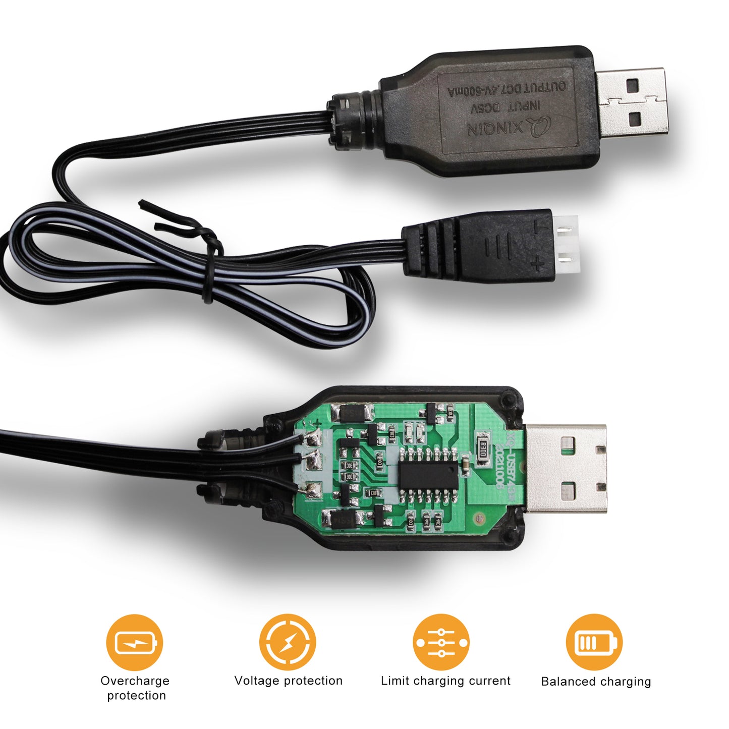 KBT RC Car Lithium Battery: 7.4V 800mAh Rechargeable Li-ion Battery with SM -2P Plug & Charging Cable for RC Cars