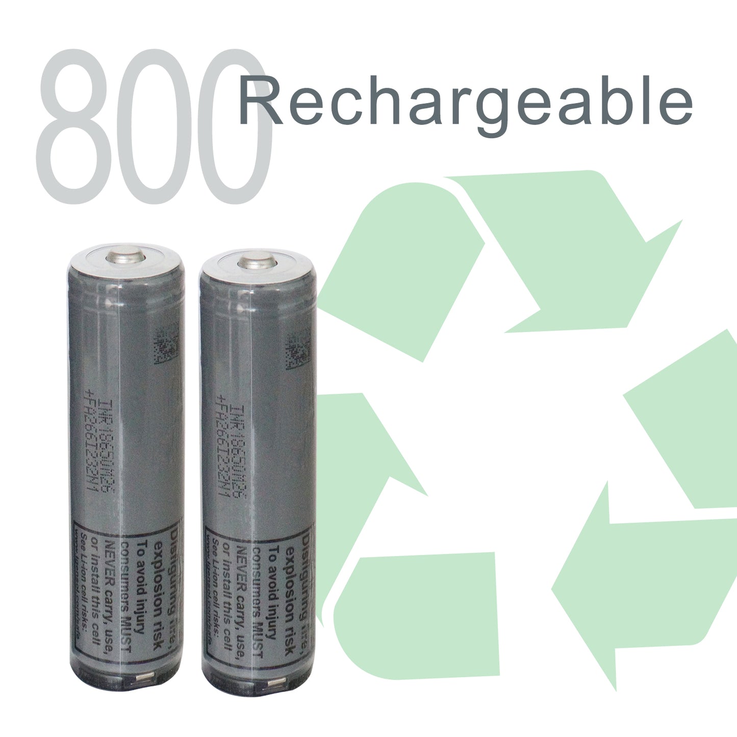 3.7V 2600mAh Protected 18650 Rechargeable Battery, Button Top, with Protection PCB, LG Cells- 2pack