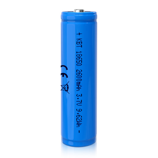 KBT Protected 18650 Rechargeable Battery, Negative&Positive in Same End, 3.7V 2600mAh, Button Top, with Protection PCB