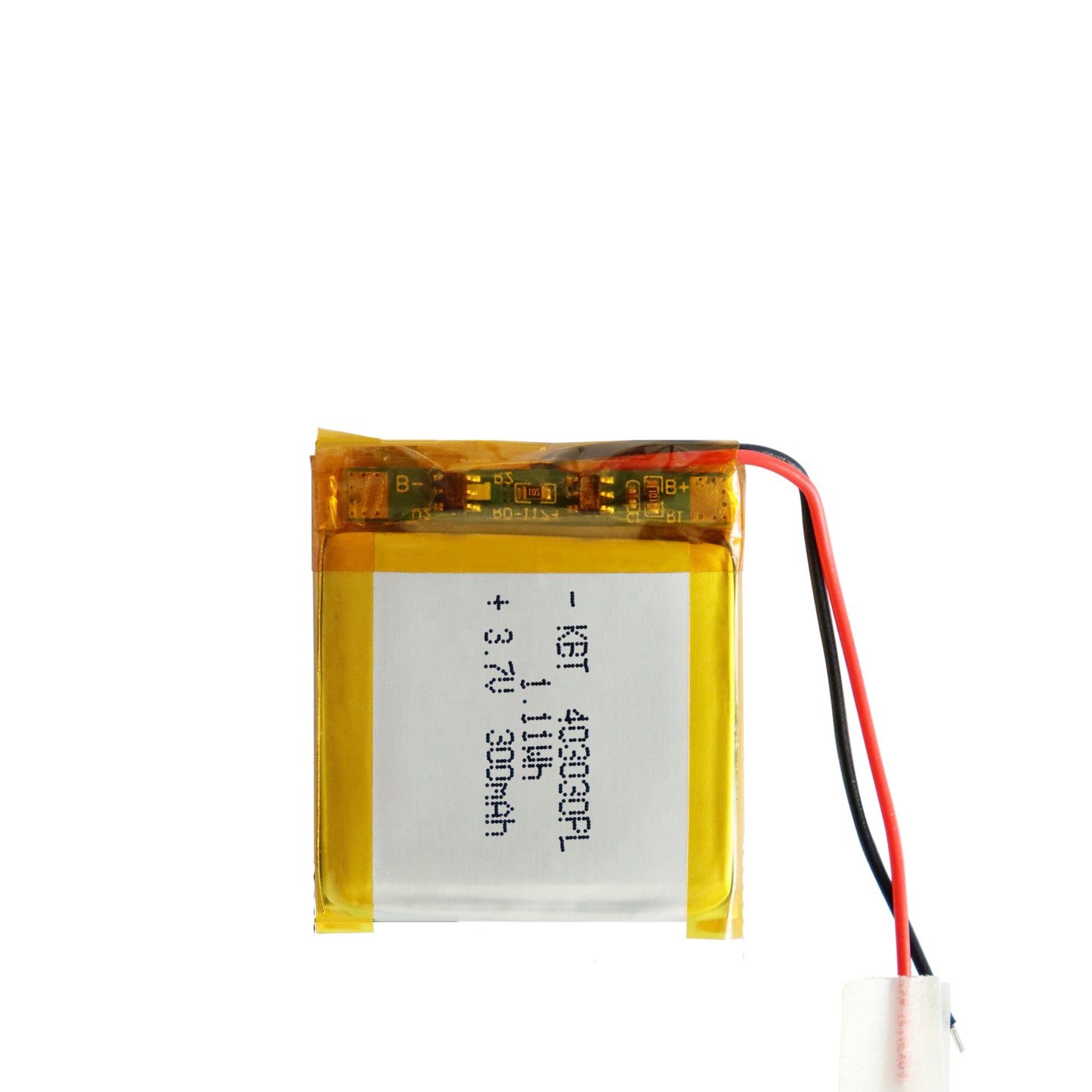 KBT 403030PL 3.7V 300mAh Li-Polymer Rechargeable Battery