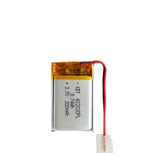 KBT 402030PL 3.7V 200mAh Li-Polymer Rechargeable Battery