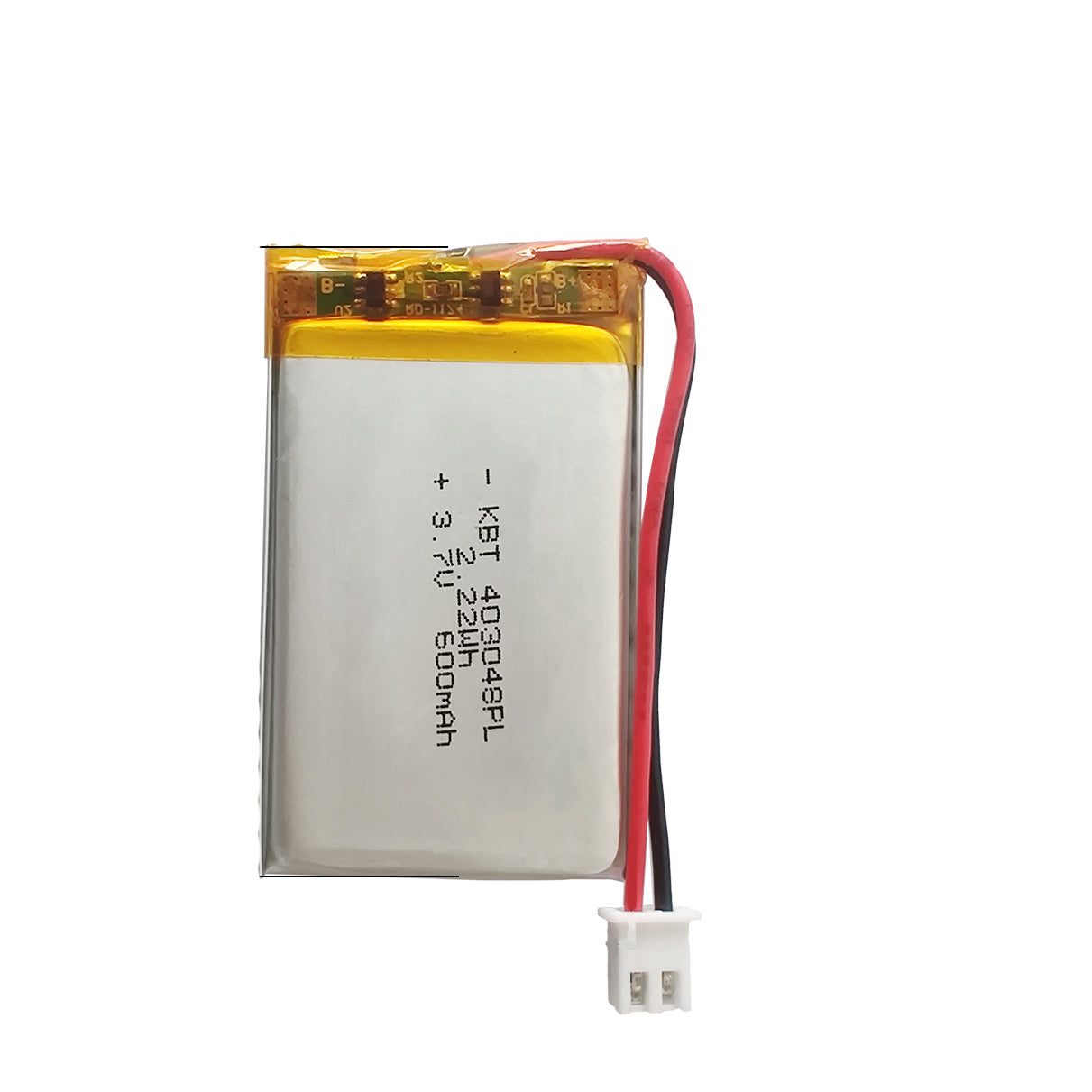 KBT 403048PL 3.7V 600mAh Li-Polymer Rechargeable Battery with 2Pin 2.54 JST Connector