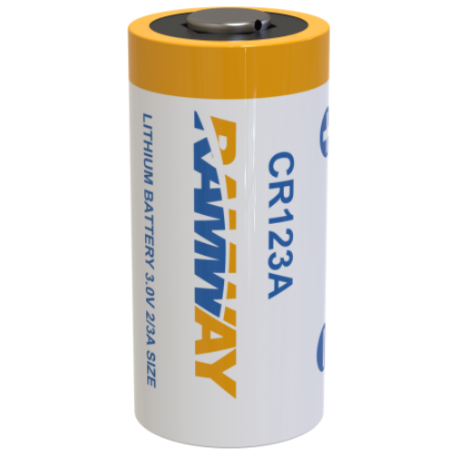 RAMWAY CR123A 3V Lithium Battery, High Power 1500mAh, Photo Camera Lithium Battery, 10 Years Shelf Life Long-Lasting for Home Safety Security Devices, High-Intensity Flashlights