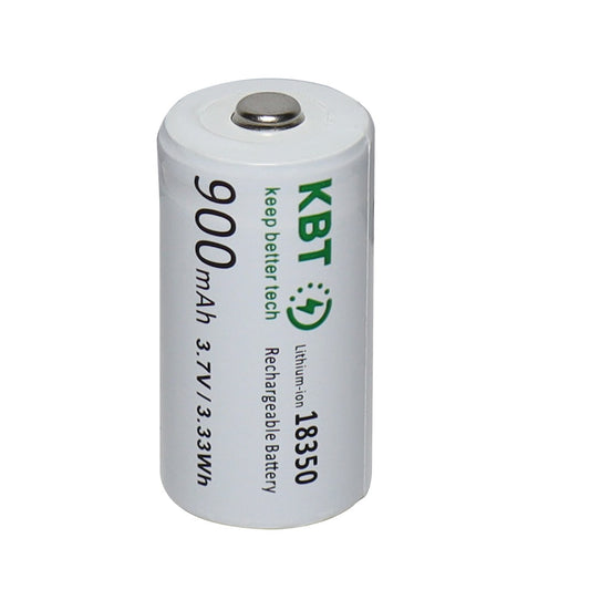 KBT 3.7V 900mAh 18350 Rechargeable Battery, Button Top, 10C Max 9A Discharge for Vaping