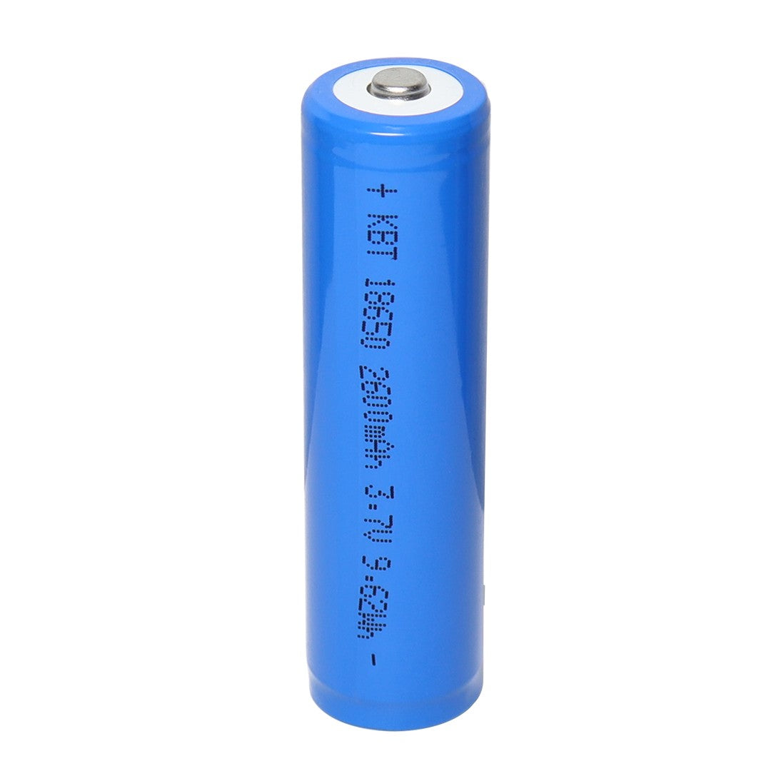 KBT Protected 18650 Rechargeable Battery, 3.7V 2600mAh, Button Top, with Protection PCB