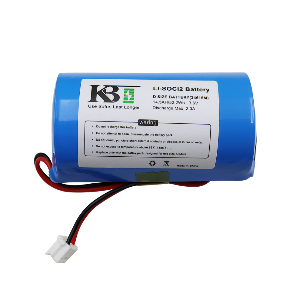 KBT 3.6V 14500mAh ER34615M D-Size Li-SOCL2 High Performance Replacement Battery, ER34615M-T1 Compatible with DSC WT4911 WT4911B WT8911 ALEXOR Wireless Outdoor Siren WT4911BATT ADT