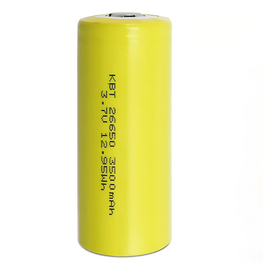KBT 3.7V 3500mAh 26650 Rechargeable Battery, Flat Top - 1pack