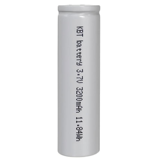 KBT 3.7V 3200mAh 18650 Rechargeable Battery, Flat Top - 1pack
