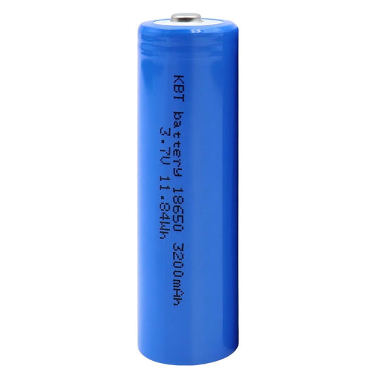 KBT 3.7V 3200mAh 18650 Rechargeable Battery, Button Top - 1pack
