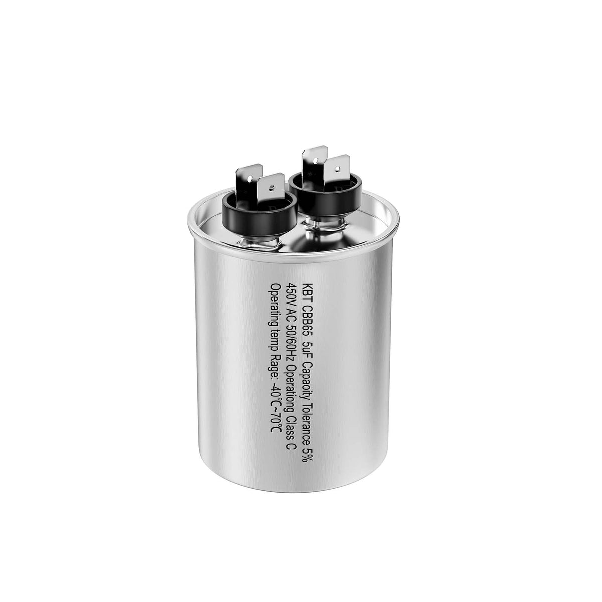 CBB65 5uF±5% Capacitor, 450V AC 50/60HZ,  Round Run Start Capacitor for AC Unit Fan Motor Start or Pool Pump or Air Condenser Straight Cool