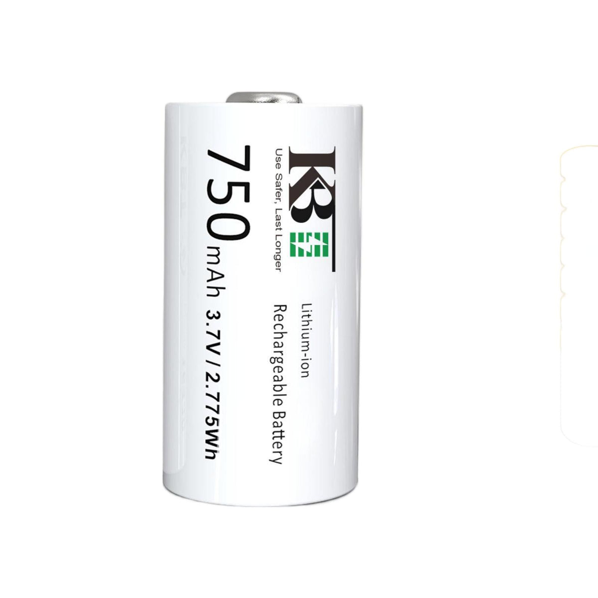 KBT 3.7V 750mAh 16340 Rechargeable Battery ( CR123A Batteries ) for Arlo Camera, Button Top