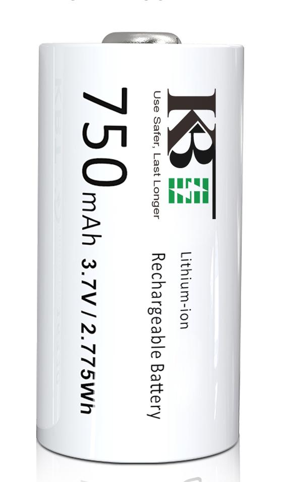 KBT 3.7V 750mAh 16340 Rechargeable Battery ( CR123A Batteries ) for Arlo Camera, Button Top
