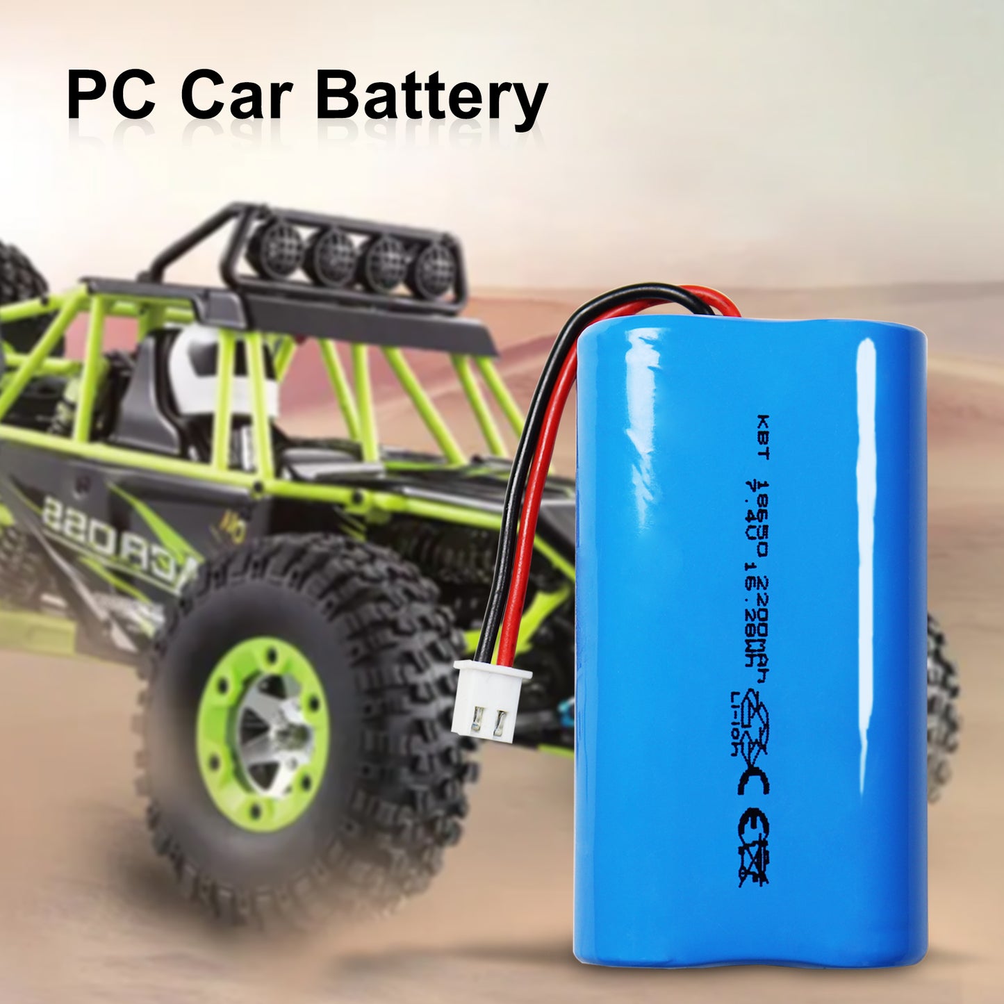 KBT 7.4V 2200mAh Rechargeable Li-ion Replacement Battery with JST Plug for Honeywell Alarm Lynx Touch K5109, L3000, L5000, L5100, L7000, 2Gig BATT1/ 1X/ 2X/ CNTRL2/ CP2, GCKIT311, Panel Alarm System