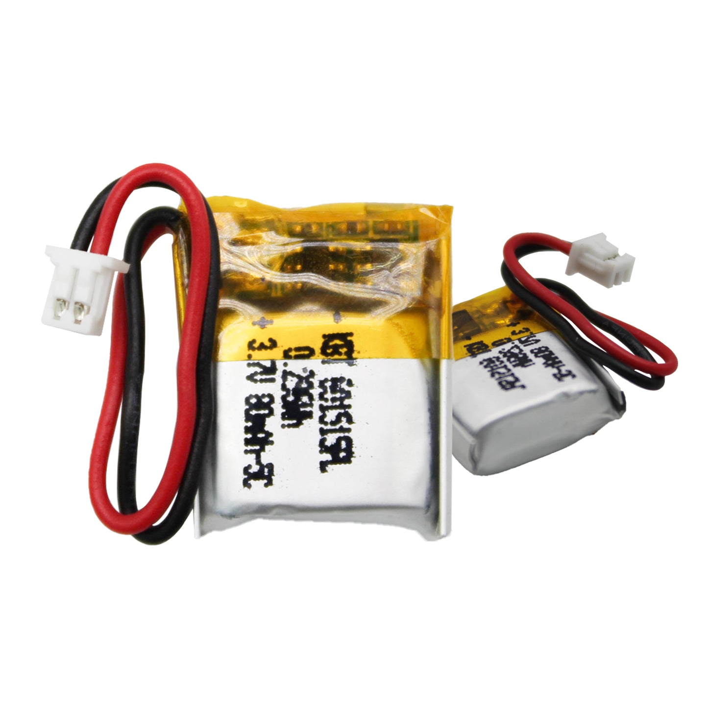 KBT 601515PL 3.7V 80mAh Li-Polymer Rechargeable Battery 5C Rate with 2Pin 1.25 JST Connector 2 Pack