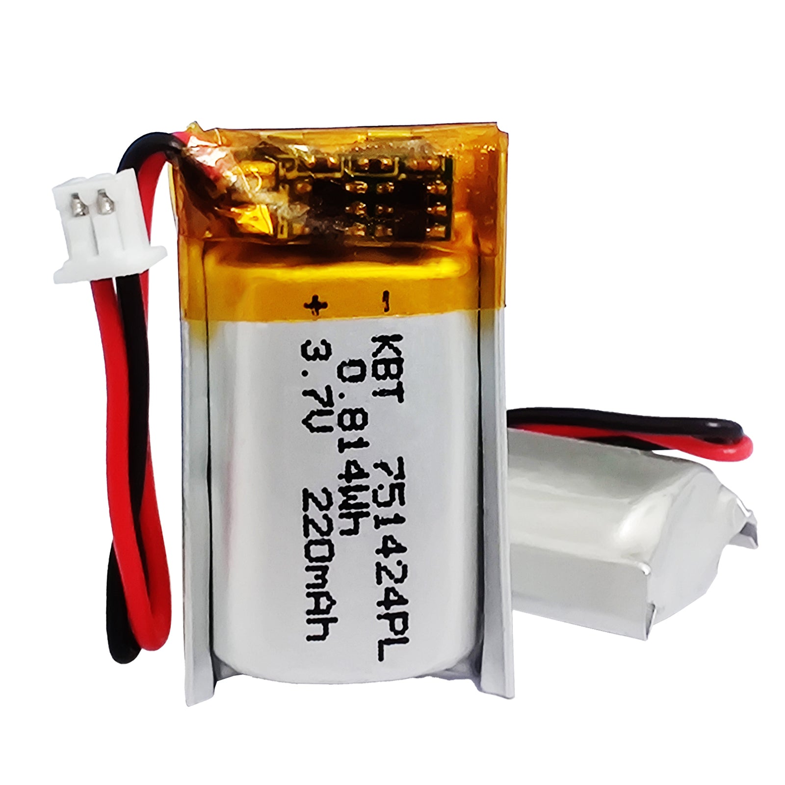 2pcs 3.7V 220mAh 0.81Wh NTC 3 Wires Rechargeable Li Battery 502020 JST - Foto 10
